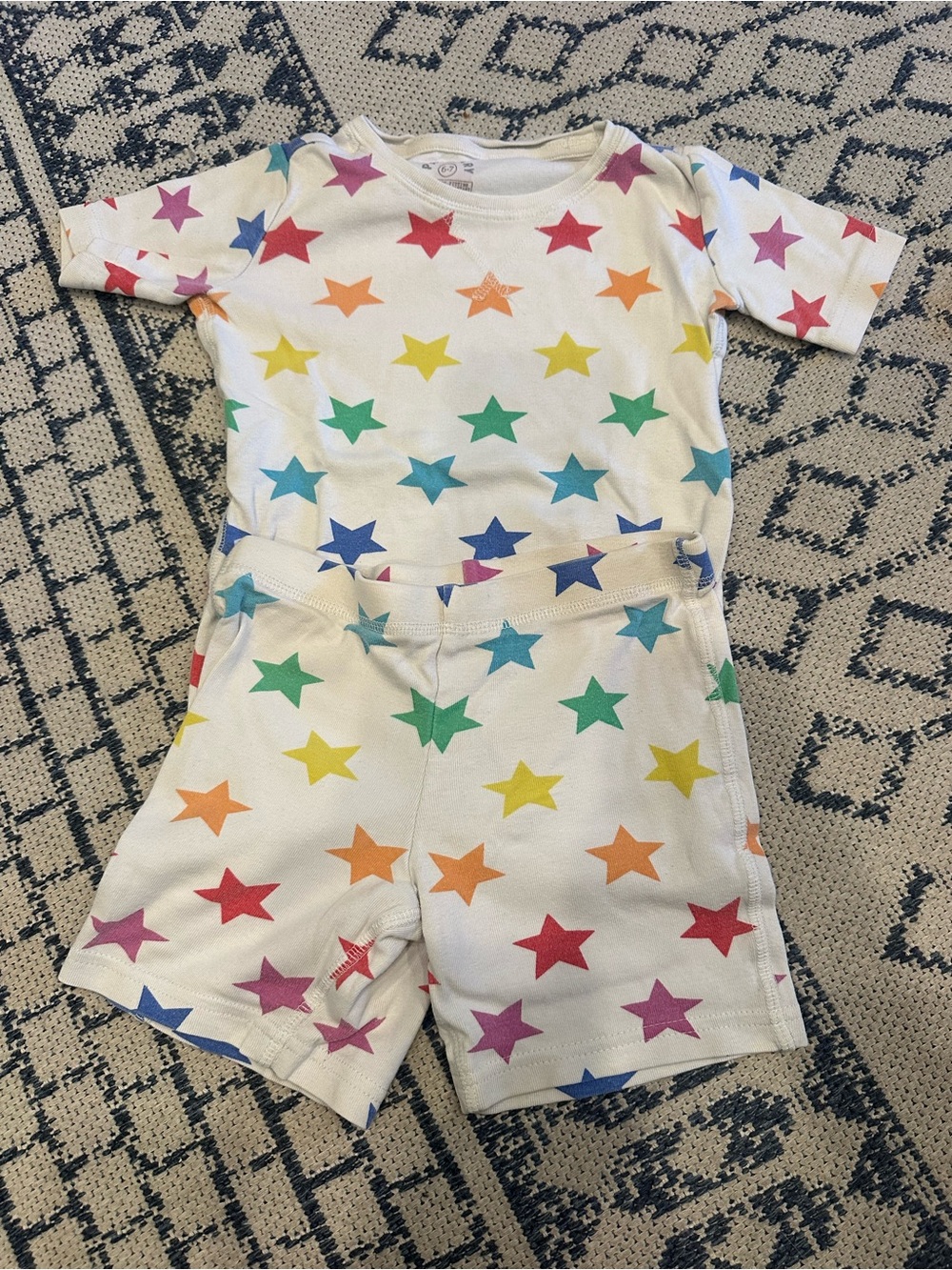 Primary Pjs - Rainbow Star Two-Piece Short Set